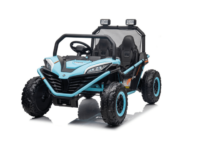Embark on Thrilling Journeys: Luxurious Blue Two-Seater 12V 4WD Dune Buggy for Kids with Remote Control - Your Ultimate Adventure Ride! image 0