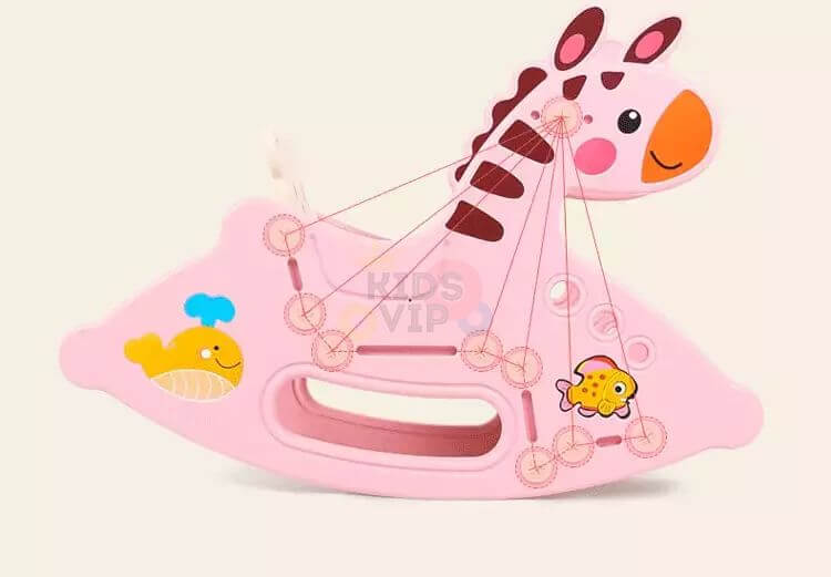 Toddlers and Infants Rocking Deer Edition Chair with Music - Pink image 1