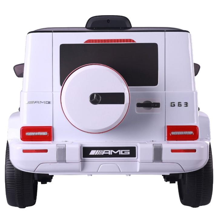 Luxury White Edition Mercedes Benz AMG G63 12V Ride-On Truck, BT, RC image 4