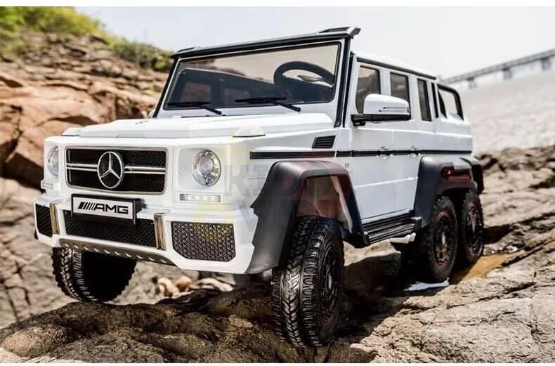 Mercedes G63 24V 6-Wheel 2-Seater Ride-on | 4WD, MP3, SD, USB, Remote Control | White image 1