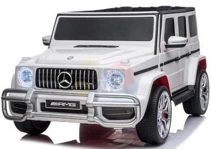 Exclusive White Mercedes Benz G Series 2-Seater 24V Kids Ride-on Truck, EVA Wheels, Leather Seats, Light-up Logo, 4WD, BT, RC image 10