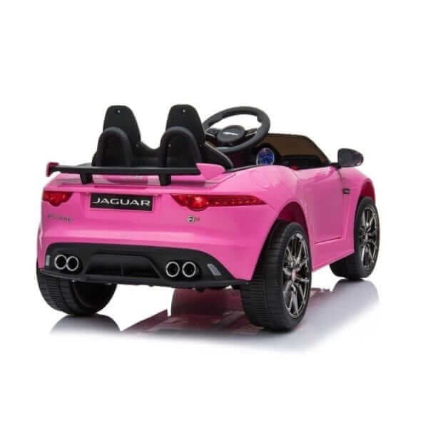 Pink Jaguar F Type Kids Licensed Ride-On Car with Rubber Wheels, Bluetooth, RC image 8