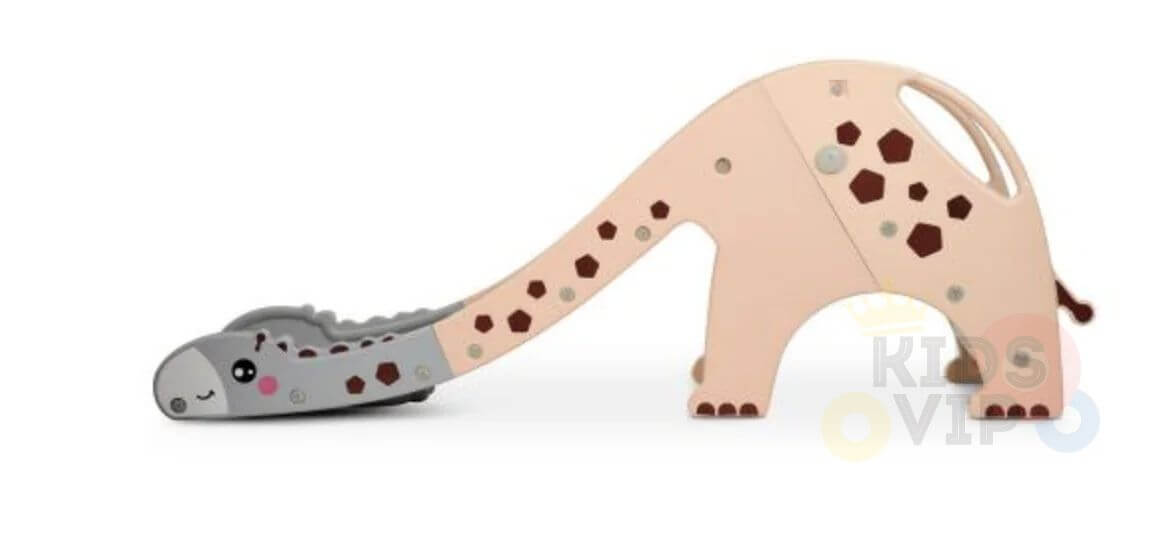Kids, Toddlers and Baby Indoor/Outdoor Giraffe Slide with Full Step and Basketball Ring image 1