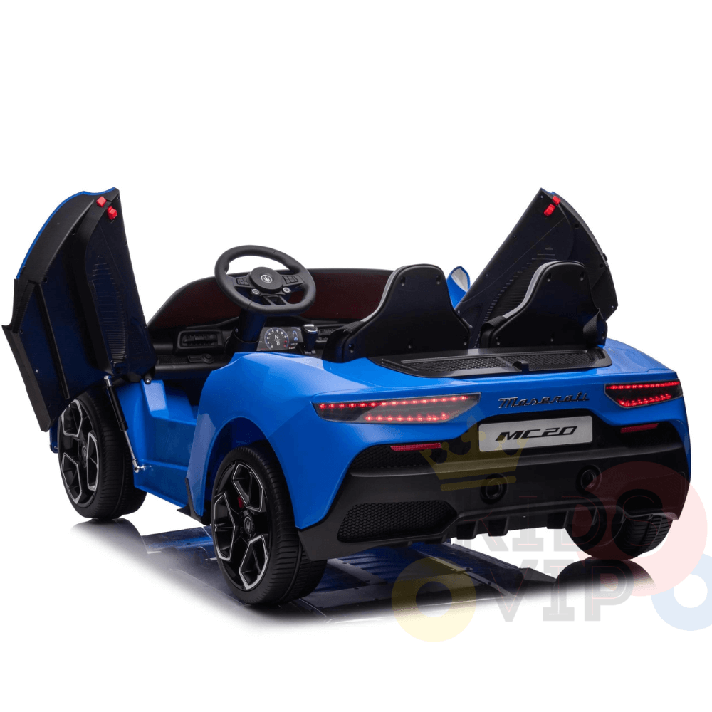 KidsVIP Licensed 24V Maserati MC20 Car for Kids W/ RC, Rubber Wheels, Music Input, Leather Seats, 4WD image 3