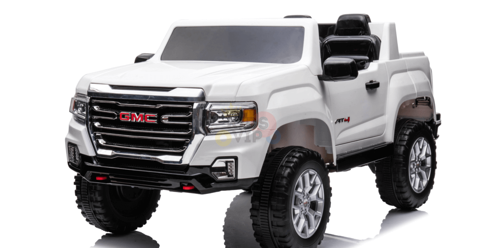 Official 12V GMC Canyon AT4 2-Seater  Ride-On Truck, Rubber Wheels, Leather Seats, Storage, Tailgate, RC image 2