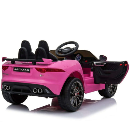 Pink Jaguar F Type Kids Licensed Ride-On Car with Rubber Wheels, Bluetooth, RC image 13