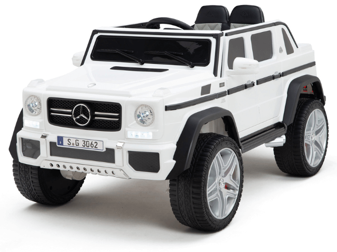 White Luxury 4WD Edition Mercedes Maybach G650 12V Ride On Car For Kids With RC image 0