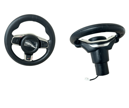 Steering wheel replacement for 12V Jaguar F-Type ride-on vehicle with button compatibility