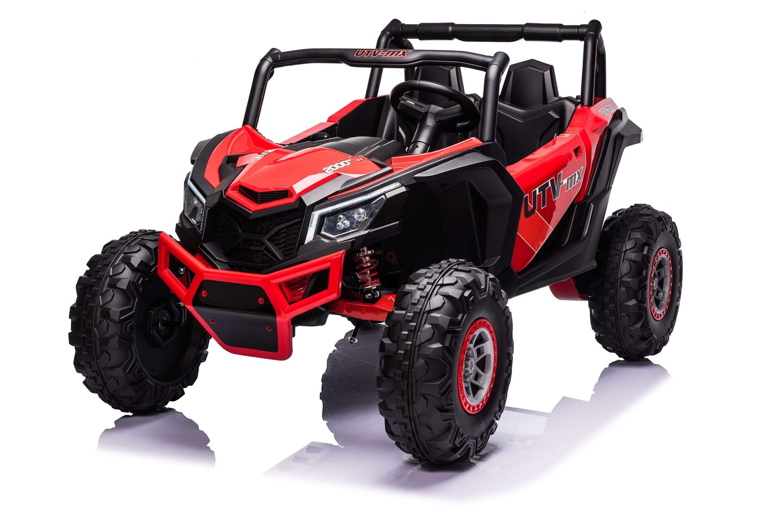 Challenger Edition 2-Seater XXL 4X4 24V Ride-On Buggy / UTV | SD, USB, MP3, 4WD | Red image 11
