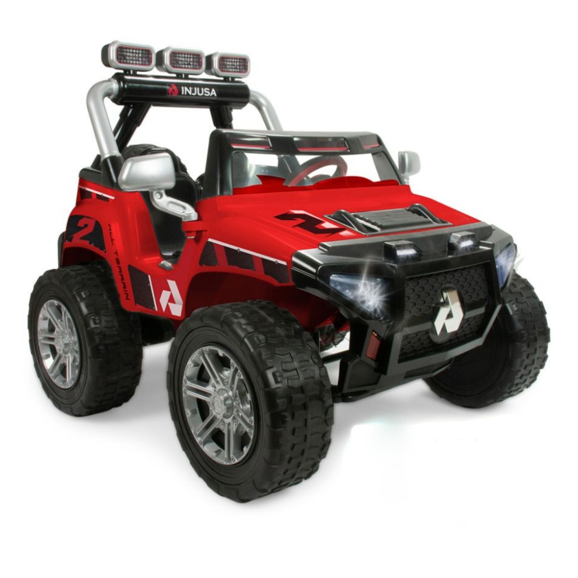INJUSA Monster Truck 2-Seater Lifted Progressive 24V Ride-on Truck With XL Rubber Tires - NO PARENT REMOTE CONTROL image 12