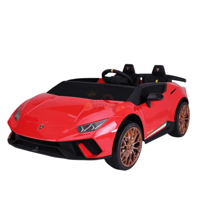 Red 24V Lamborghini Huracan 4x4/AWD 2-Seater Licensed Ride-On Car W/ EVA Rubber Wheels, Music, RC.