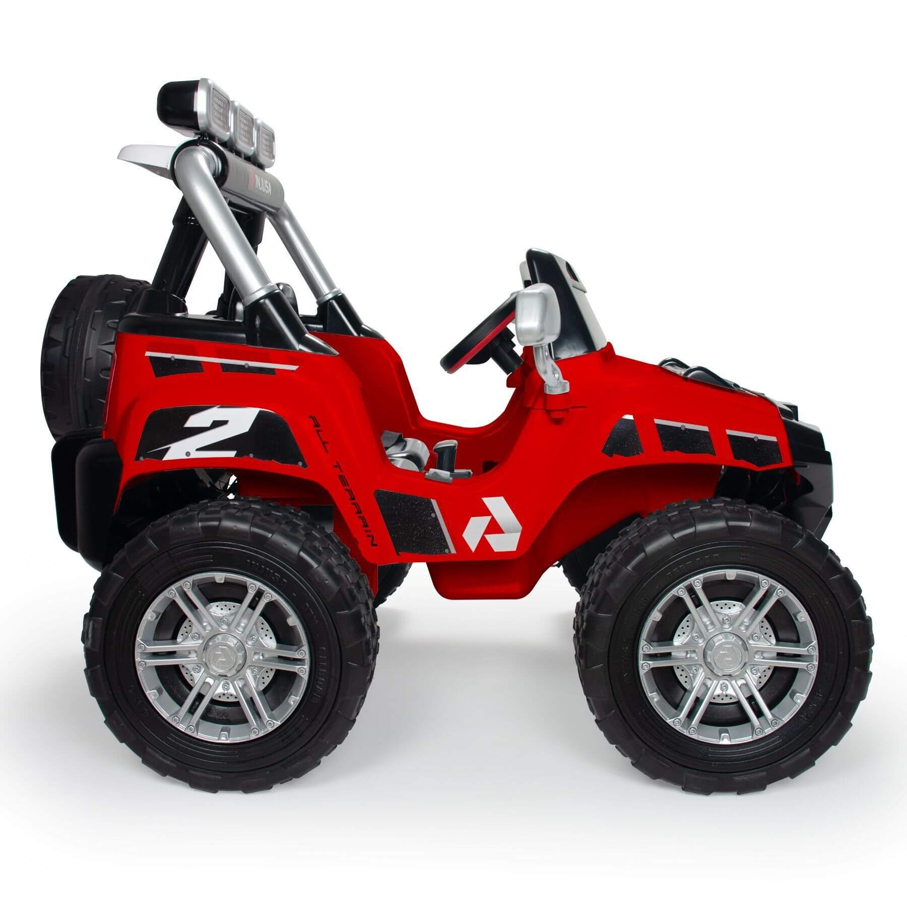 INJUSA Monster Truck 2-Seater Lifted Progressive 24V Ride-on Truck With XL Rubber Tires - NO PARENT REMOTE CONTROL image 8