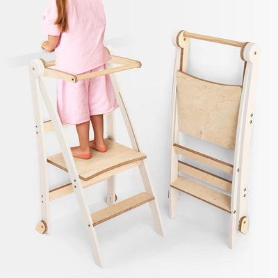 Helper Tower: A Multi-functional Foldable Step Stool for Kids.