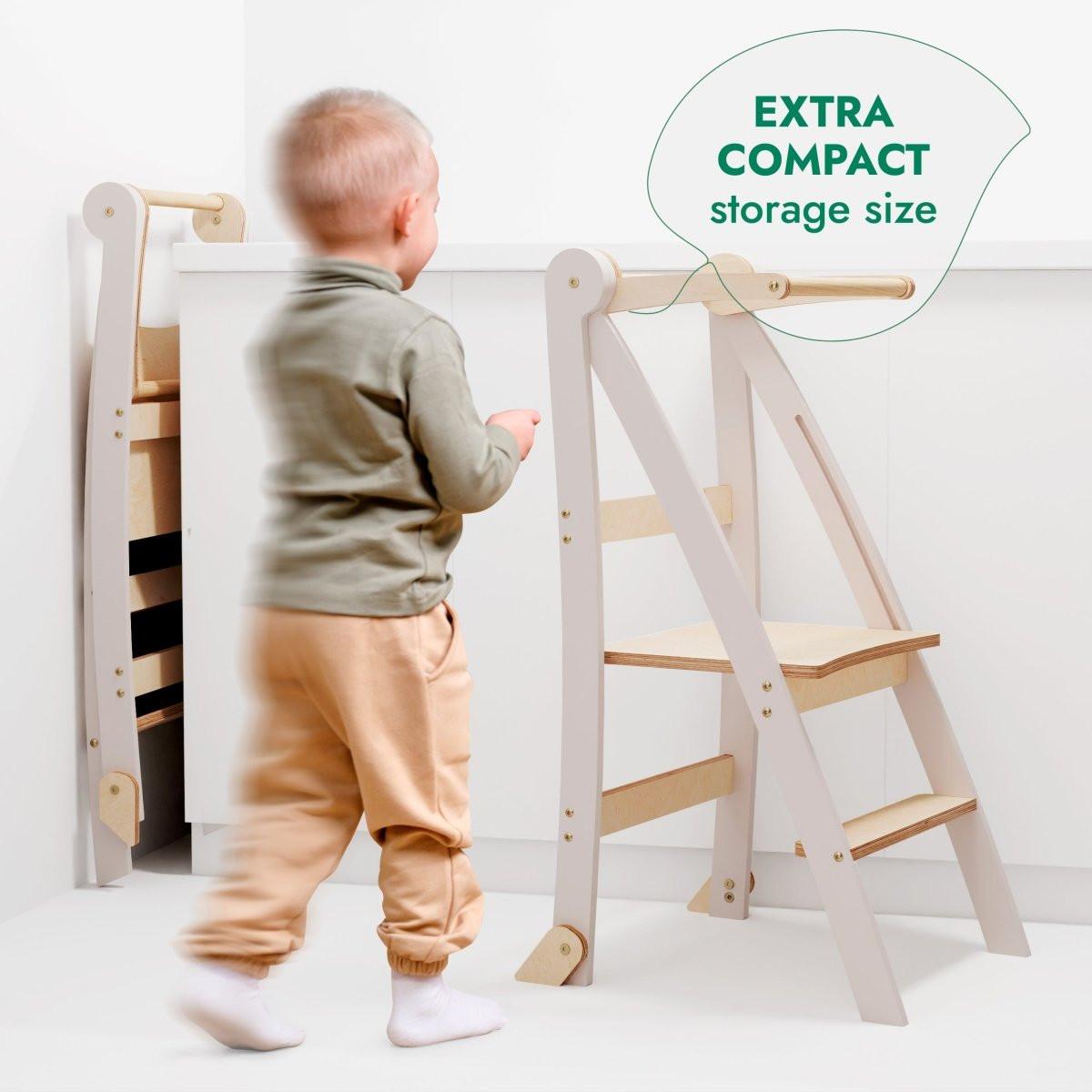 Helper Tower: A Multi-functional Foldable Step Stool for Kids.