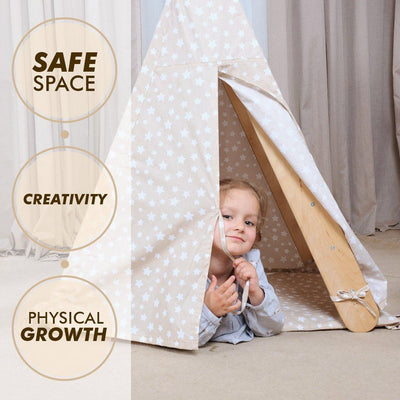 Play Tent Cover with Mat for Climbing Triangle Ladder.