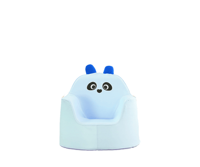 Kids' and Toddlers' Single Seat Cozy Panda Edition Play Sofa Chair - Blue.