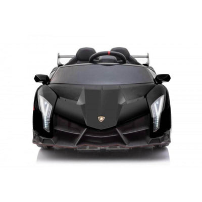 12V Black Lamborghini Veneno 4X4 Limited Edition Ride-on Car W/ EVA Rubber Wheels, Bluetooth & RC.