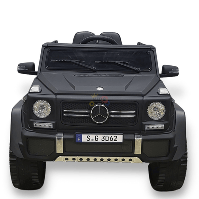 12V Matte Black Luxury Mercedes Maybach G650s Kids' 4x4 Ride-on SUV W/ Rubber Wheels, Music & RC.