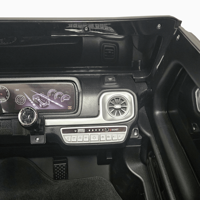 24V Exclusive Matte Black Mercedes Benz G63 2-Seater 4x4 Kids' Ride-on SUV W/ EVA Wheels, Leather Seats, Light-up Logo, BT & RC.