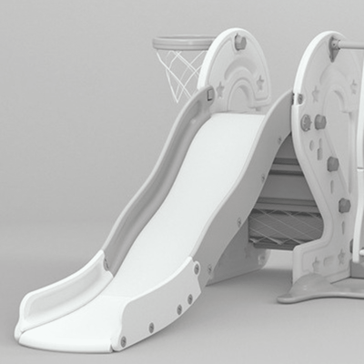 Kids' and Toddlers' Number 2 Edition Interactive Indoor / Outdoor Playset W/ Slide, Closed Steps & Basketball Hoop.