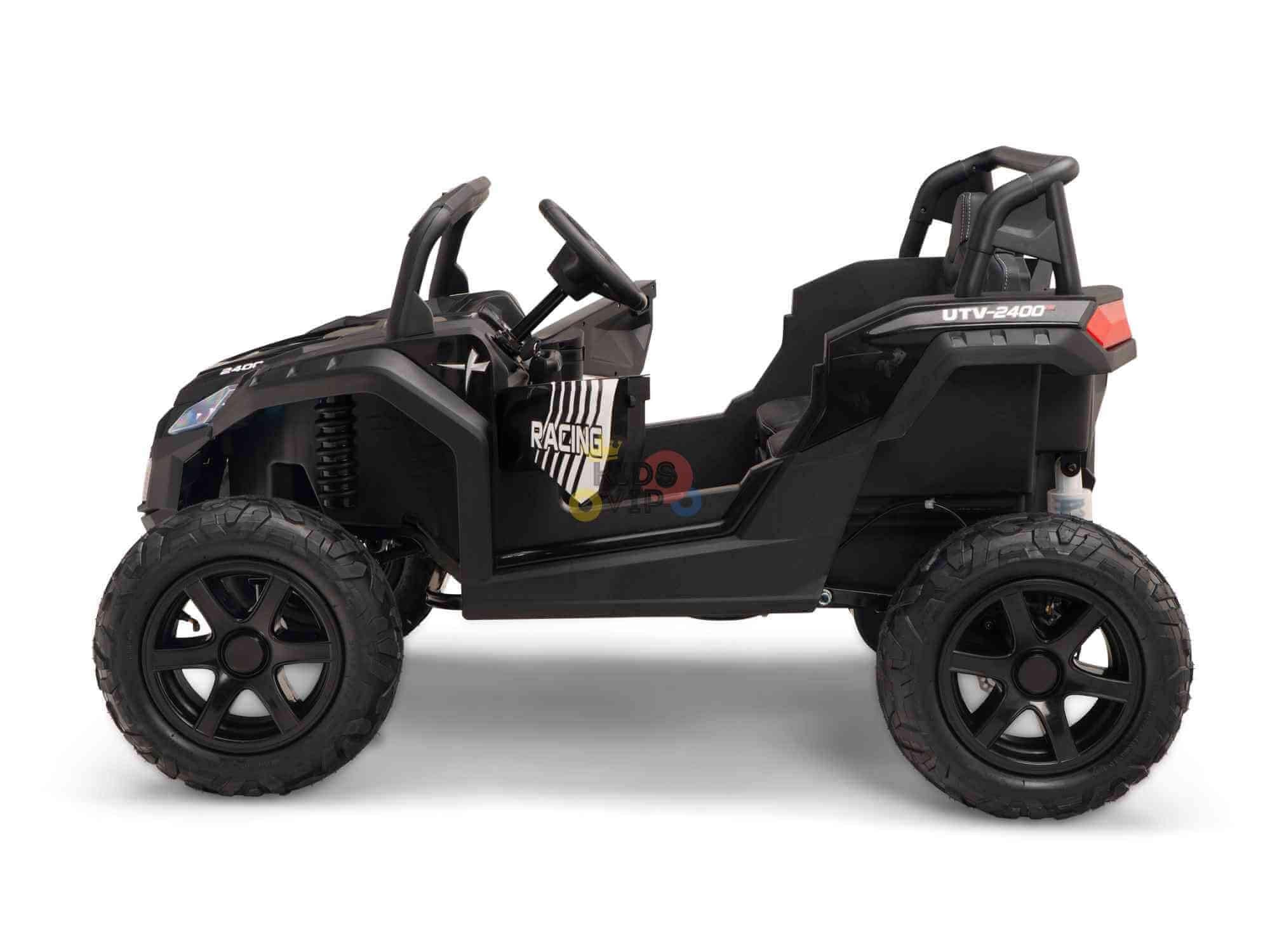 Black Heavy Duty 24V 14Ah Blade XR Edition XXL 2-Seater Ride-On Buggy W/ 180W Brushless Motor, Inflatable Tires & BT (No RC).