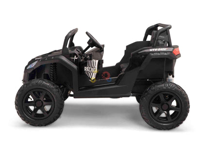 Black Heavy Duty 24V 14Ah Blade XR Edition XXL 2-Seater Ride-On Buggy W/ 180W Brushless Motor, Inflatable Tires & BT (No RC).