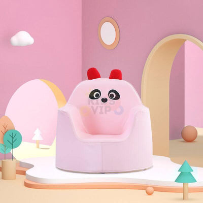 Kids' and Toddlers' Single Seat Cozy Panda Edition Play Sofa Chair - Pink.