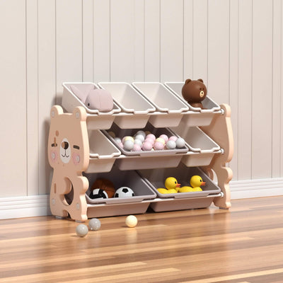 Kids and Toddlers Bear Edition Mini Toy Storage / Organizer with Bins.