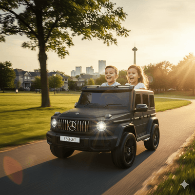 2x24V Platinum Matte Black Edition XXL 4x4 Mercedes G63 Kids' Ride on SUV W/ MP4, EVA Rubber Wheels & RC.