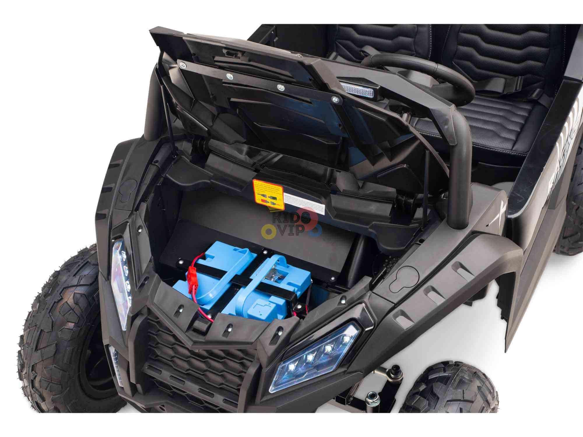 Black Heavy Duty 24V 14Ah Blade XR Edition XXL 2-Seater Ride-On Buggy W/ 180W Brushless Motor, Inflatable Tires & BT (No RC).