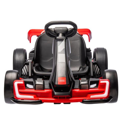 24V Red Newest Upgraded Audi Drifting Go Kart W/ 180° Drift, Bluetooth Music & Lights.