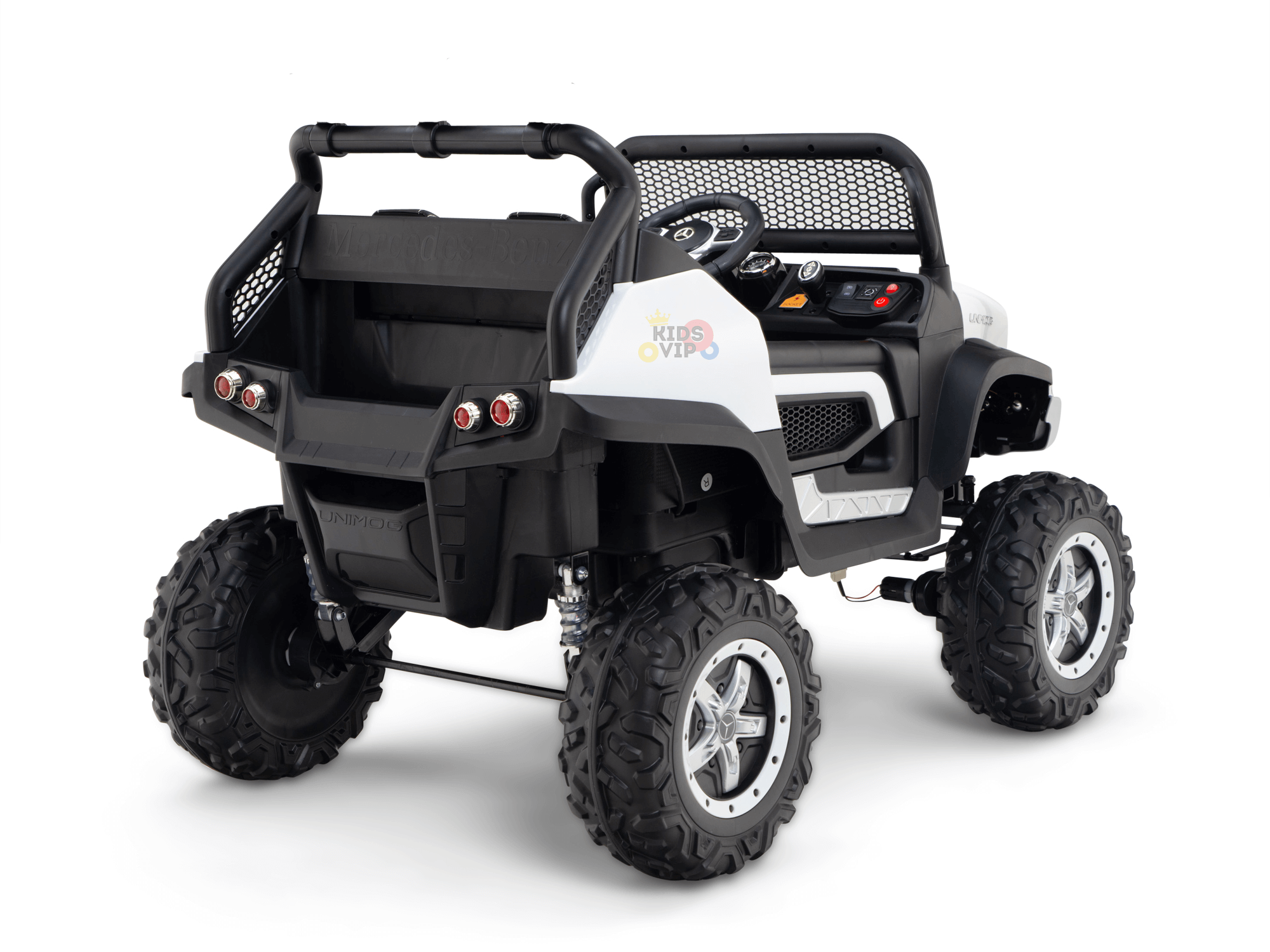 12V Mercedes-Benz Unimog Junior - Eco Leather Seat.