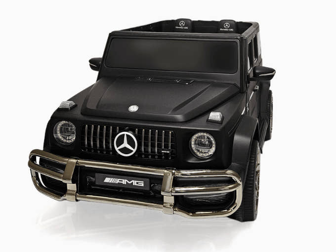24V Exclusive Matte Black Mercedes Benz G63 2-Seater 4x4 Kids' Ride-on SUV W/ EVA Wheels, Leather Seats, Light-up Logo, BT & RC.