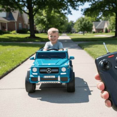 12V Blue Luxury Mercedes Maybach G650s Kids' 4x4 Ride-on SUV W/ Rubber Wheels, Music & RC.