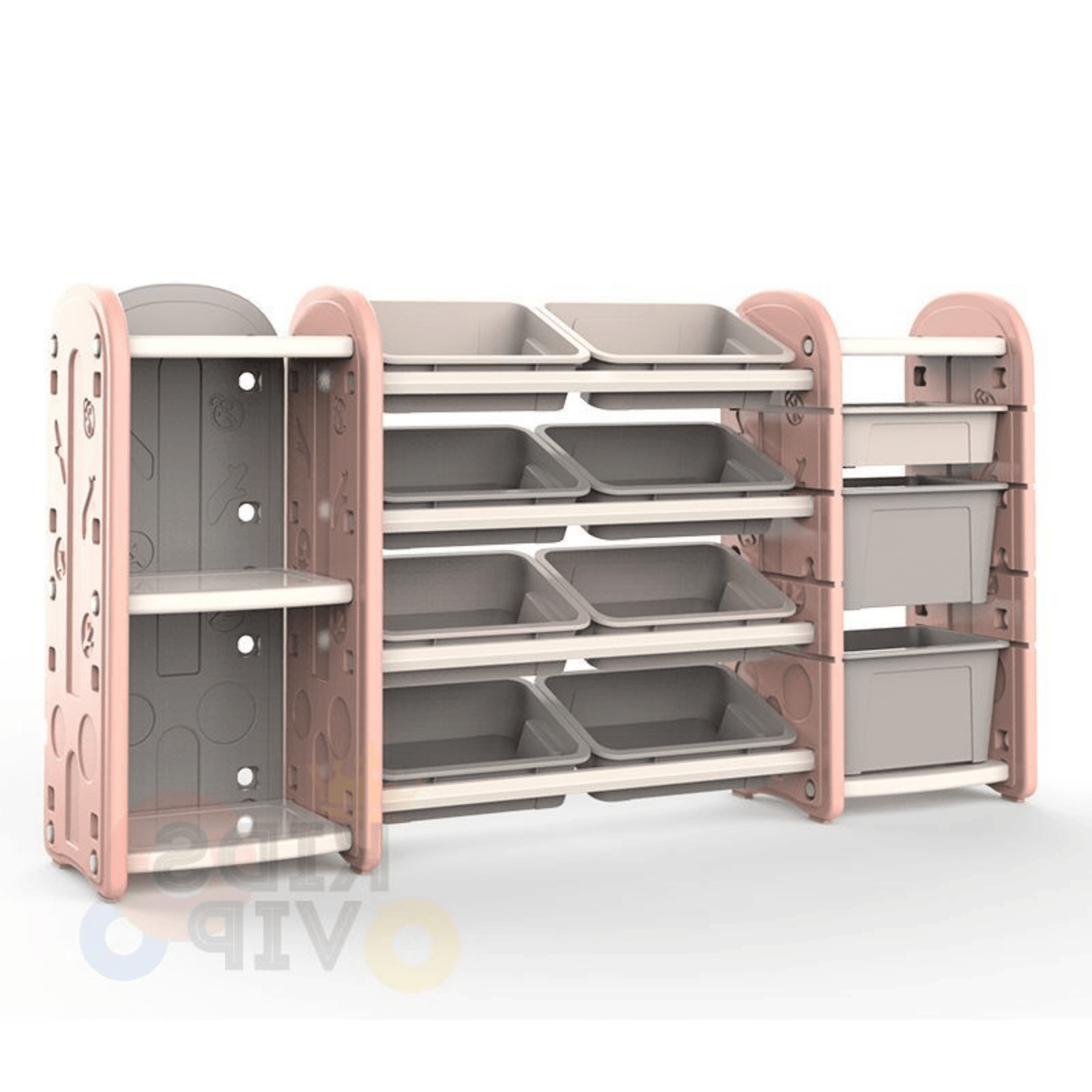 Kids and Toddlers Toy Storage / Organizer with Bins and Bookshelves.