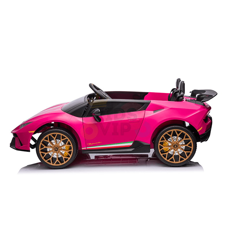 Pink 24V Lamborghini Huracan 4x4/AWD 2-Seater Licensed Ride-On Car W/ EVA Rubber Wheels, Music, RC.
