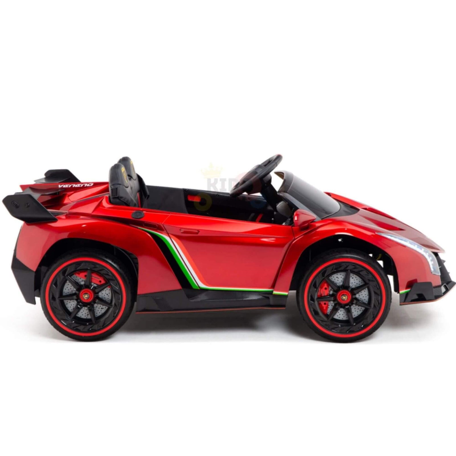 12V Red Lamborghini Veneno 4X4 Limited Edition Ride-on Car W/ EVA Rubber Wheels, Bluetooth & RC.