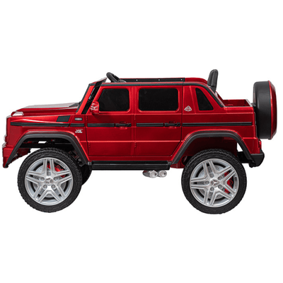 12V Red Luxury Mercedes Maybach G650s Kids' 4x4 Ride-on SUV W/ Rubber Wheels, Music & RC.