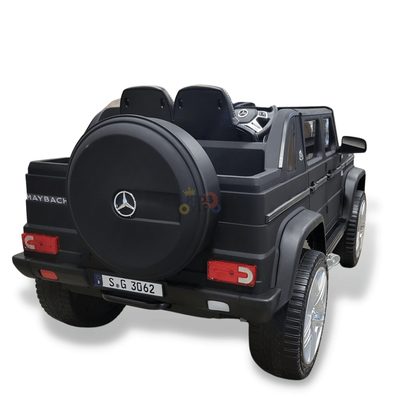 12V Matte Black Luxury Mercedes Maybach G650s Kids' 4x4 Ride-on SUV W/ Rubber Wheels, Music & RC.