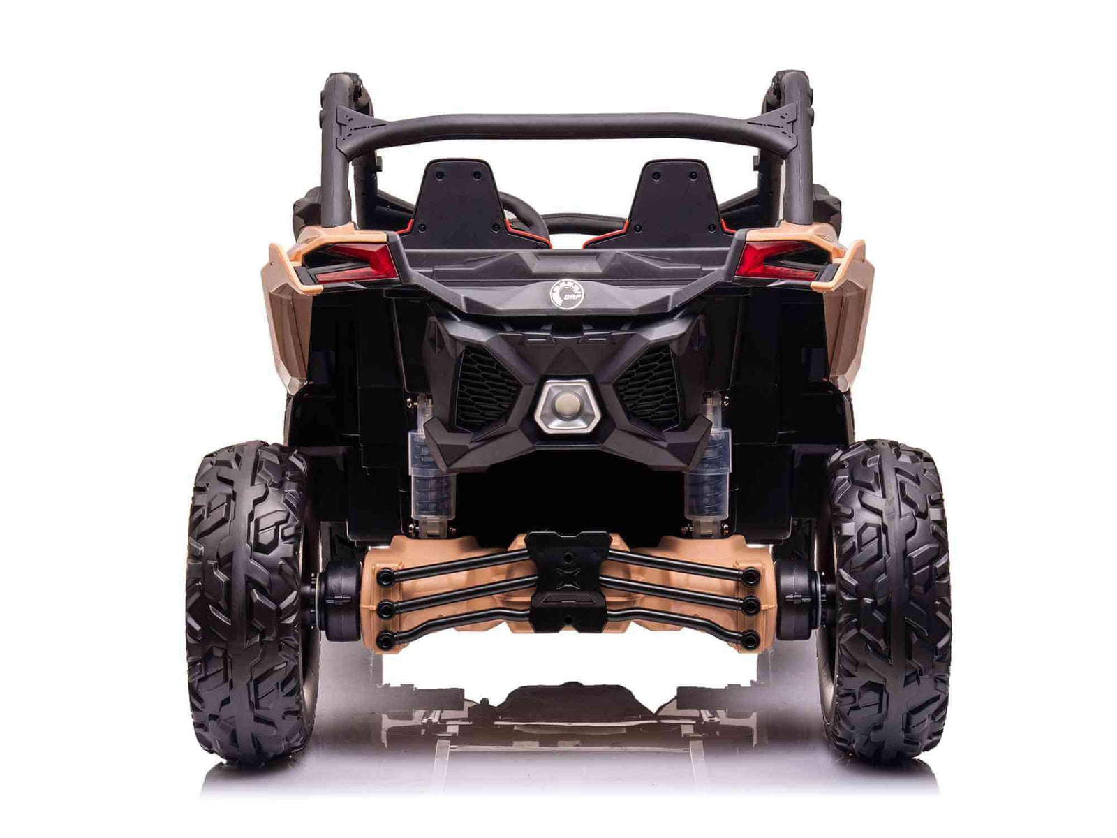 Black Licensed LX Performance Edition 2x24V Can-Am Maverick 4WD Double 24V Battery Pack, 2-Seater Kids' Buggy W/ Music, EVA Rubber Wheels, Leather Seats & RC.