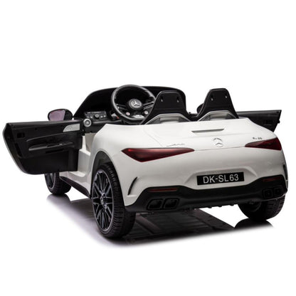 12V White Mercedes Benz SL63 Kids' Exclusive 4X4 Ride-On Car W/ EVA Rubber Wheels, Music & RC.