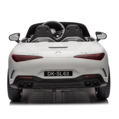 12V White Mercedes Benz SL63 Kids' Exclusive 4X4 Ride-On Car W/ EVA Rubber Wheels, Music & RC.