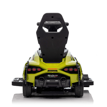 Green Complete Edition Lamborghini Sian 3-in-1 Push Car / Stroller W/ Detachable Handle, Safety Guards, Lights & Music.