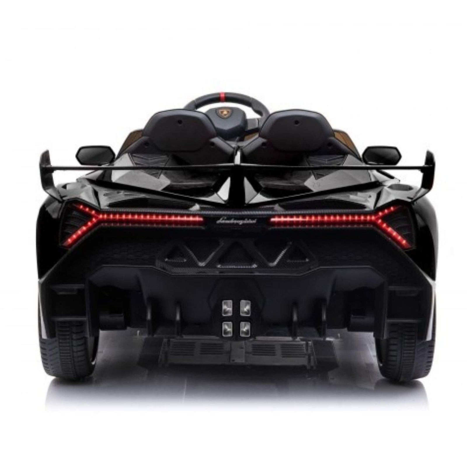 12V Black Lamborghini Veneno 4X4 Limited Edition Ride-on Car W/ EVA Rubber Wheels, Bluetooth & RC