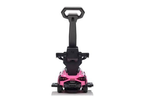 Pink Complete Edition Lamborghini Sian 3-in-1 Push Car / Stroller W/ Detachable Handle, Safety Guards, Lights & Music.