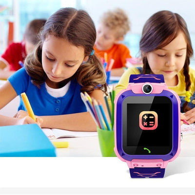 Add-On : Kids Smartwatch Set-Tracker w/GPS, Pedometer, SOS Alarm, Games, Camera, Voice Calling, Safe Zone.