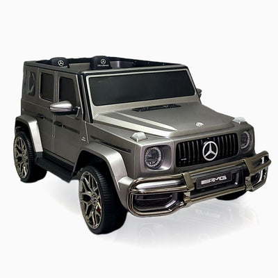 24V Exclusive Matte Grey Mercedes Benz G63 2-Seater 4x4 Kids' Ride-on SUV W/ EVA Wheels, Leather Seats, Light-up Logo, BT & RC.