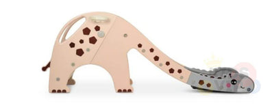 Kids' and Toddlers' Giraffe Edition Interactive Indoor / Outdoor Playset W/ Slide, Closed Steps & Basketball Hoop.