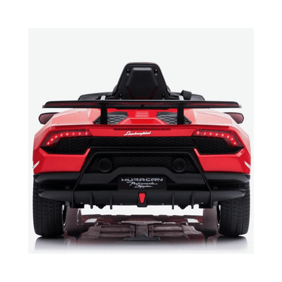 12V Red Lamborghini Huracan Licensed Sport Edition 4X4 Ride-On Car W/ Rubber Wheels, Bluetooth & RC.