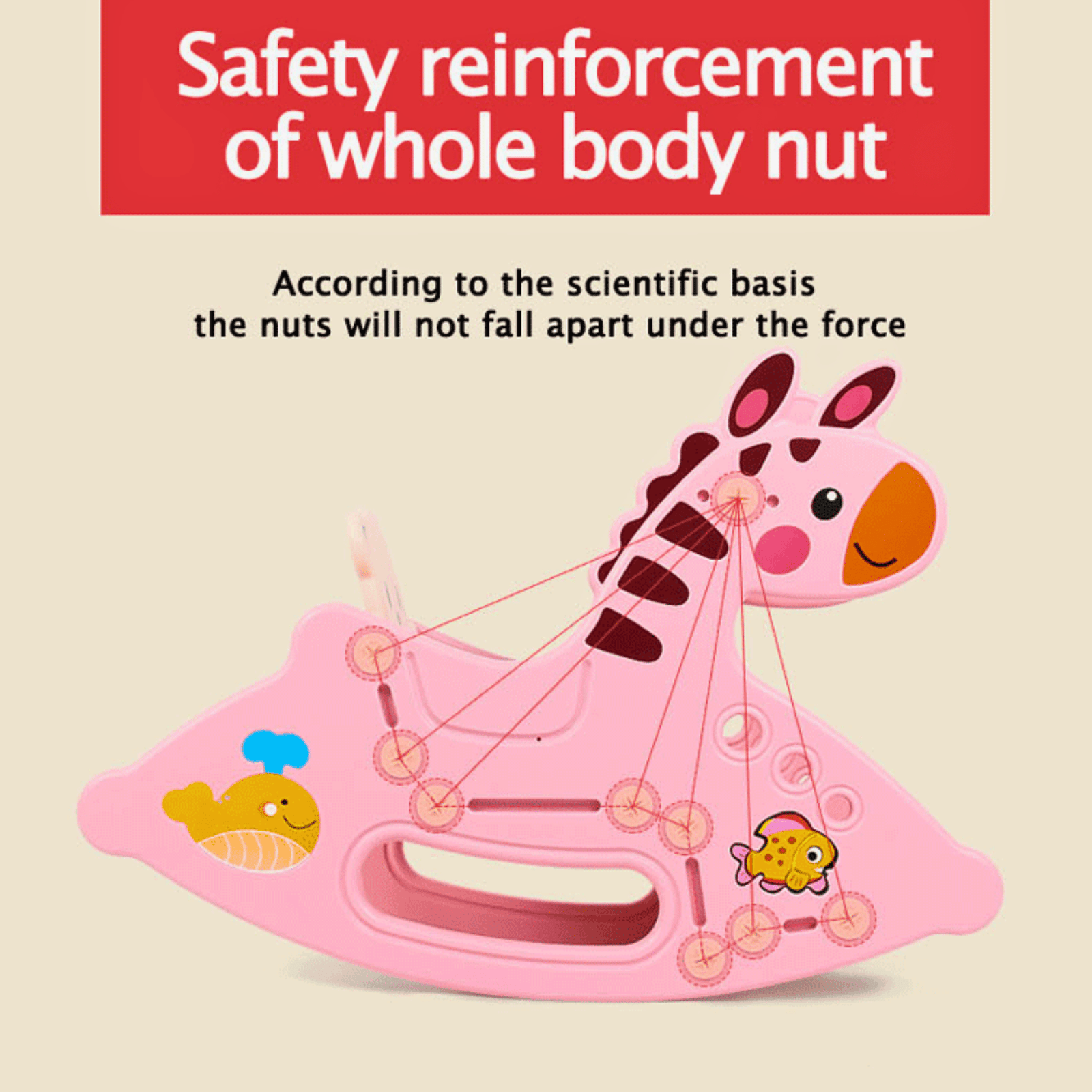 Toddlers' and Infants' Rocking Zebra Edition Chair - Pink.